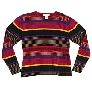90's Grunge Striped Autumn Fall Sweater